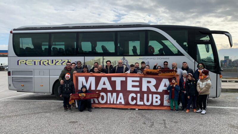 Tifosi del Roma Club Matera in trasferta al seguito dell'AS Roma