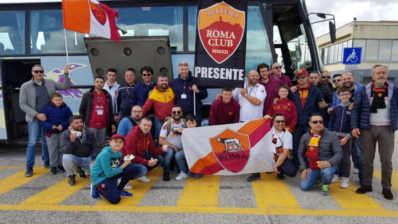 Tifosi del Roma Club Matera in trasferta al seguito dell'AS Roma