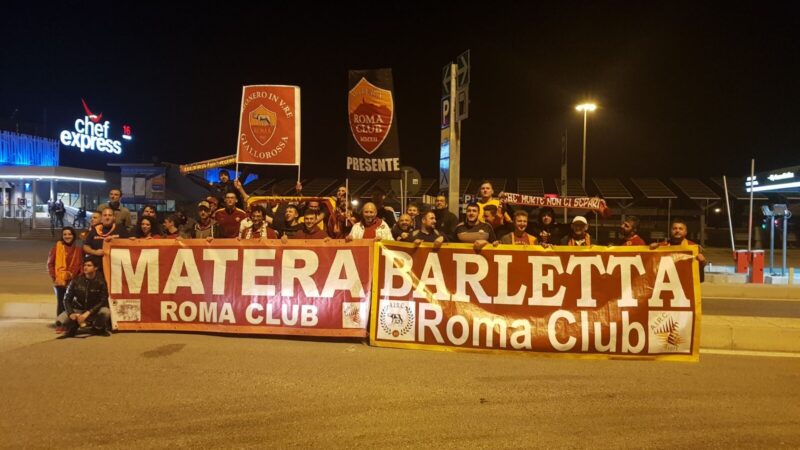 Tifosi del Roma Club Matera in trasferta al seguito dell'AS Roma