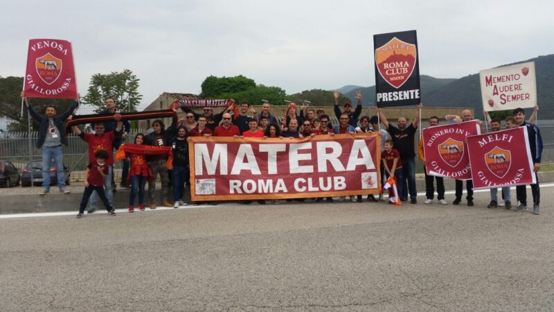 Tifosi del Roma Club Matera in trasferta al seguito dell'AS Roma