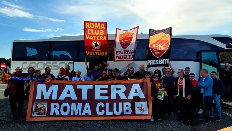Tifosi del Roma Club Matera in trasferta al seguito dell'AS Roma
